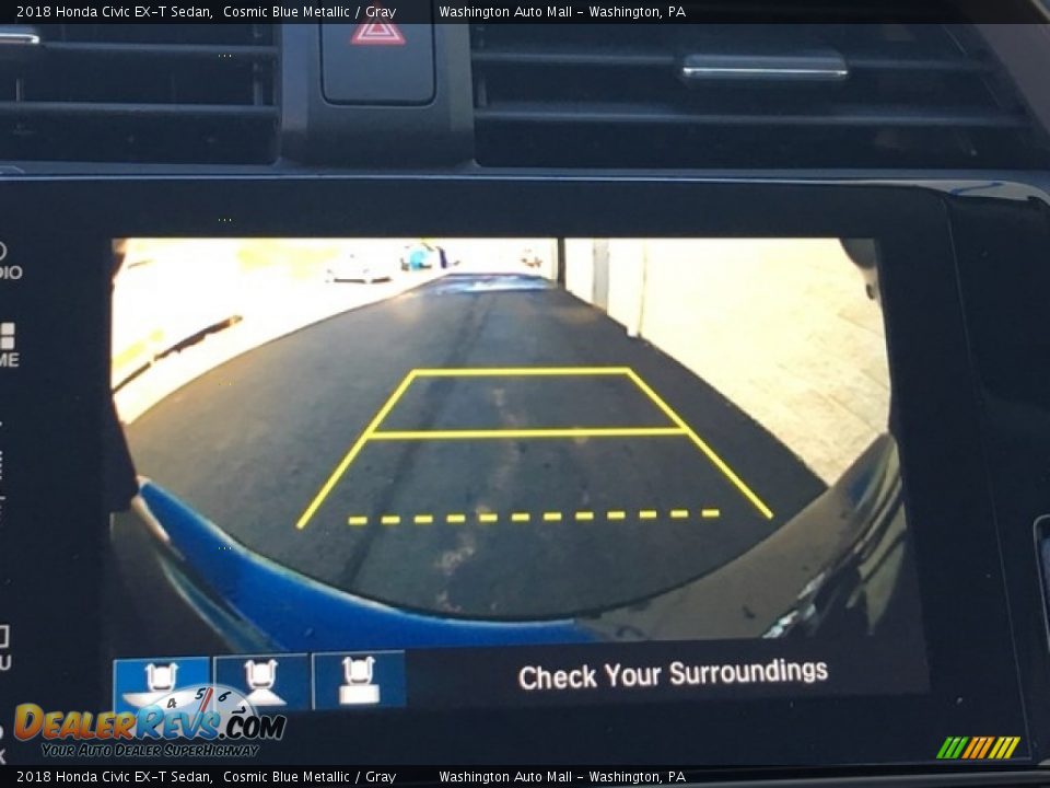 2018 Honda Civic EX-T Sedan Cosmic Blue Metallic / Gray Photo #19