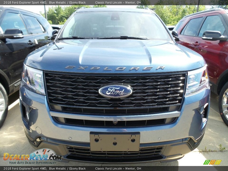 2018 Ford Explorer Sport 4WD Blue Metallic / Ebony Black Photo #2