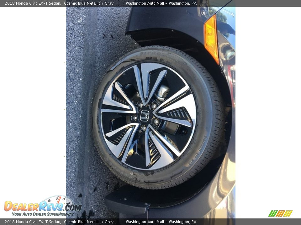 2018 Honda Civic EX-T Sedan Cosmic Blue Metallic / Gray Photo #27