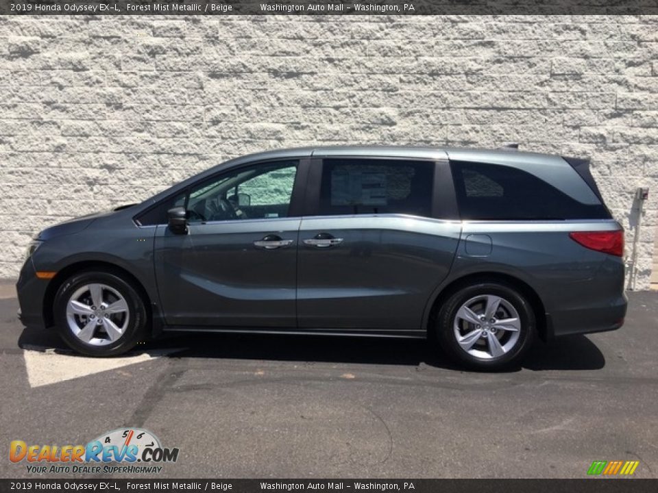 2019 Honda Odyssey EX-L Forest Mist Metallic / Beige Photo #7