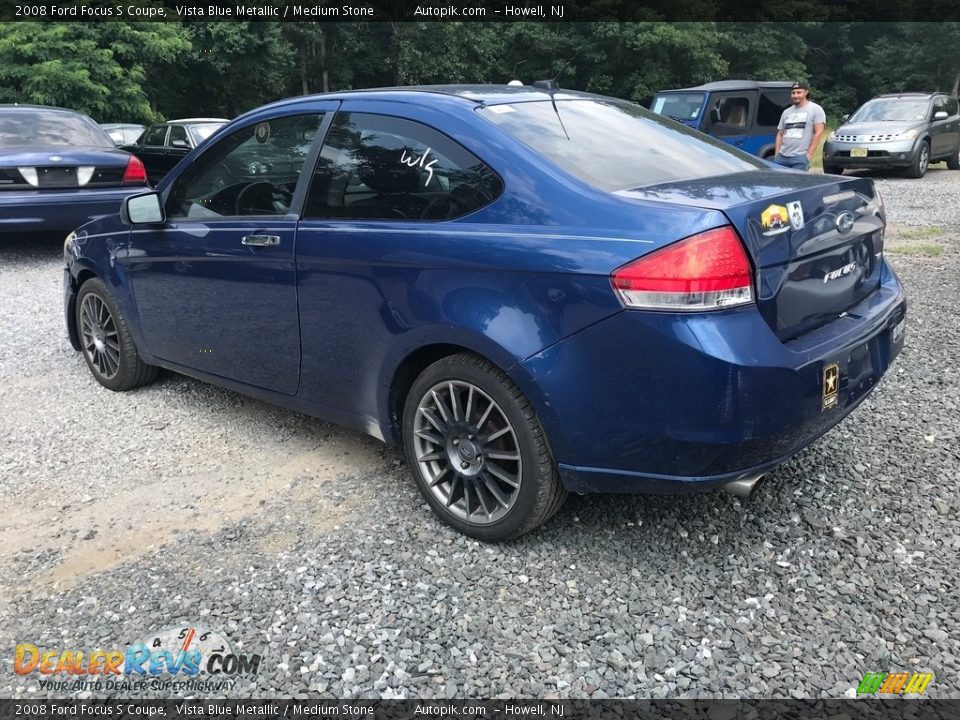 2008 Ford Focus S Coupe Vista Blue Metallic / Medium Stone Photo #3