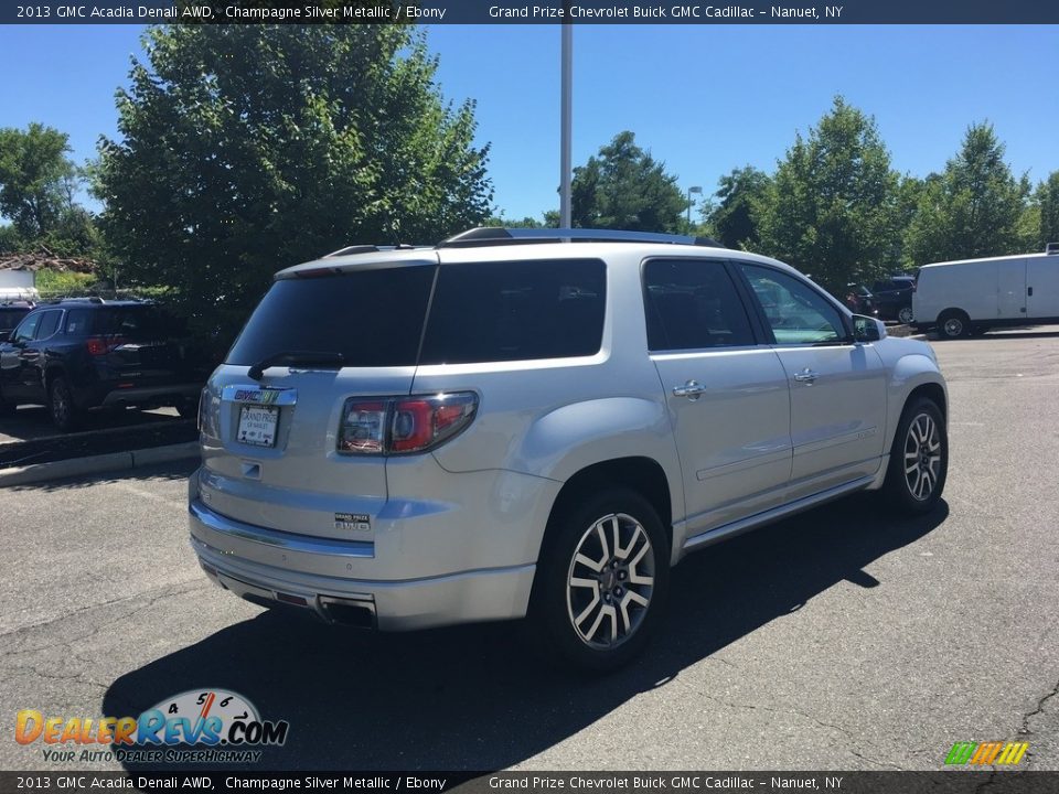 2013 GMC Acadia Denali AWD Champagne Silver Metallic / Ebony Photo #5