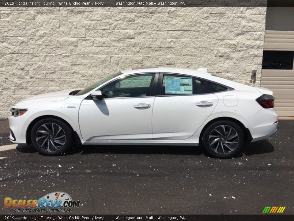 2019 Honda Insight Touring White Orchid Pearl / Ivory Photo #7
