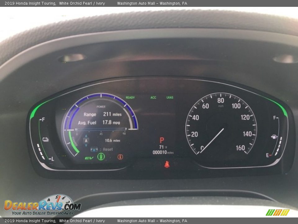 2019 Honda Insight Touring White Orchid Pearl / Ivory Photo #13