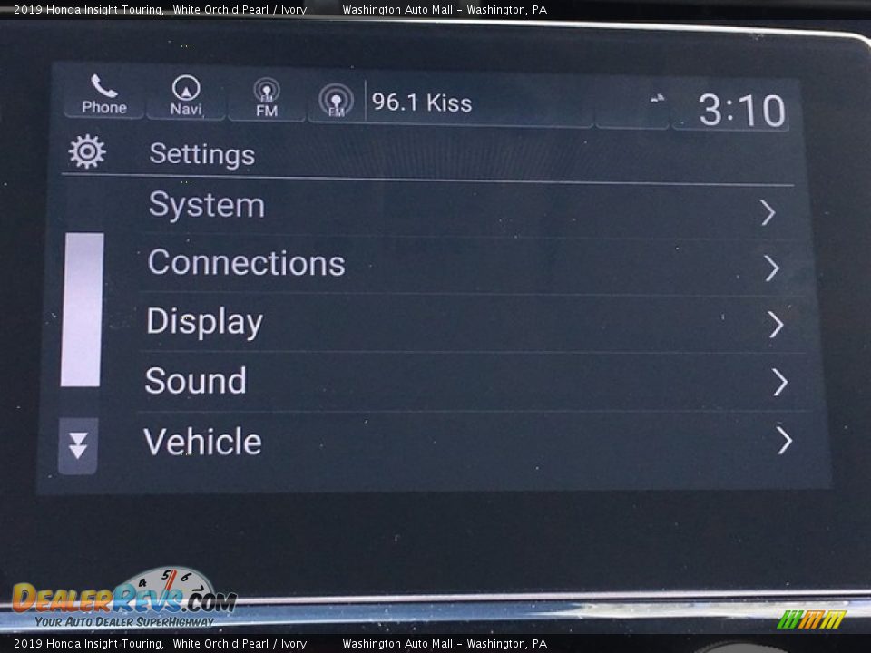 2019 Honda Insight Touring White Orchid Pearl / Ivory Photo #20