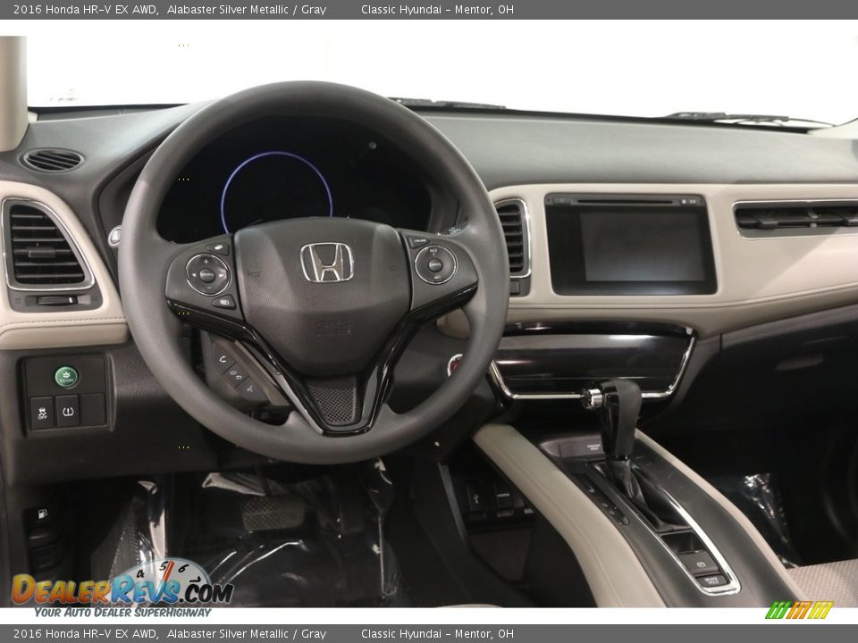 2016 Honda HR-V EX AWD Alabaster Silver Metallic / Gray Photo #7