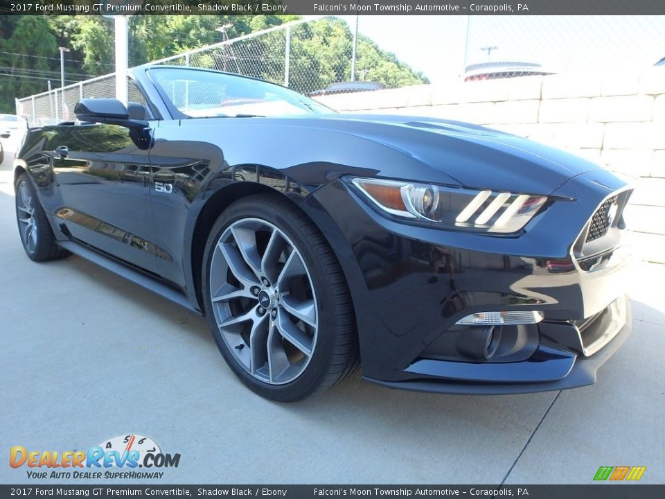 2017 Ford Mustang GT Premium Convertible Shadow Black / Ebony Photo #7