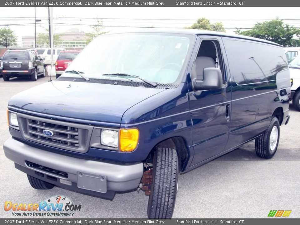 2007 Ford E Series Van E250 Commercial Dark Blue Pearl Metallic / Medium Flint Grey Photo #1