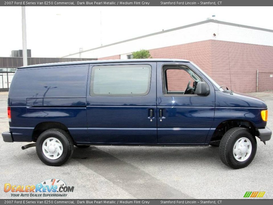 2007 Ford E Series Van E250 Commercial Dark Blue Pearl Metallic / Medium Flint Grey Photo #4