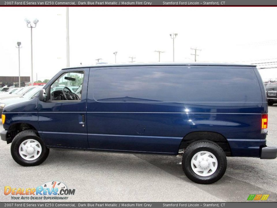 2007 Ford E Series Van E250 Commercial Dark Blue Pearl Metallic / Medium Flint Grey Photo #8