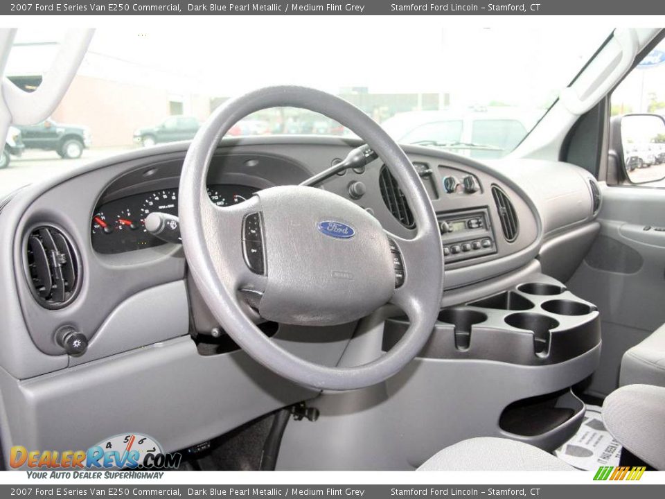 2007 Ford E Series Van E250 Commercial Dark Blue Pearl Metallic / Medium Flint Grey Photo #10