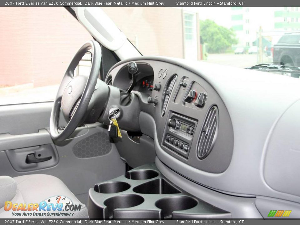 2007 Ford E Series Van E250 Commercial Dark Blue Pearl Metallic / Medium Flint Grey Photo #12