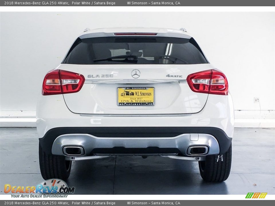 2018 Mercedes-Benz GLA 250 4Matic Polar White / Sahara Beige Photo #4