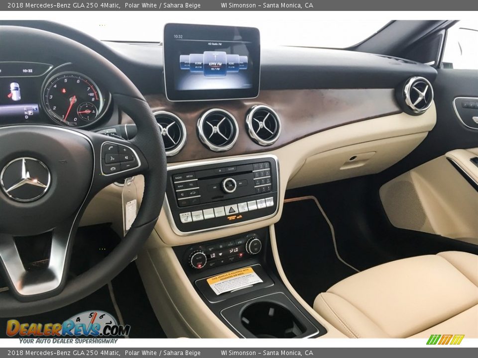 2018 Mercedes-Benz GLA 250 4Matic Polar White / Sahara Beige Photo #6