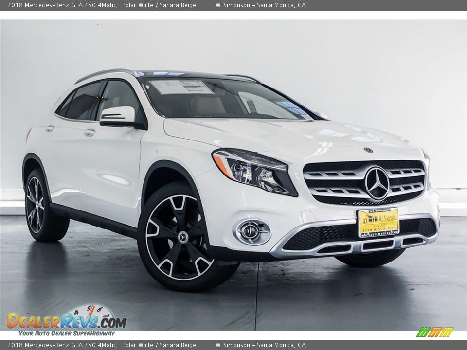 2018 Mercedes-Benz GLA 250 4Matic Polar White / Sahara Beige Photo #12