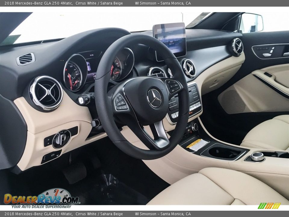 2018 Mercedes-Benz GLA 250 4Matic Cirrus White / Sahara Beige Photo #5