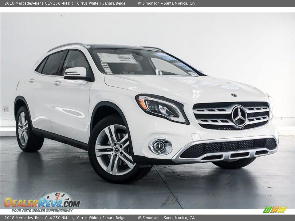 2018 Mercedes-Benz GLA 250 4Matic Cirrus White / Sahara Beige Photo #12