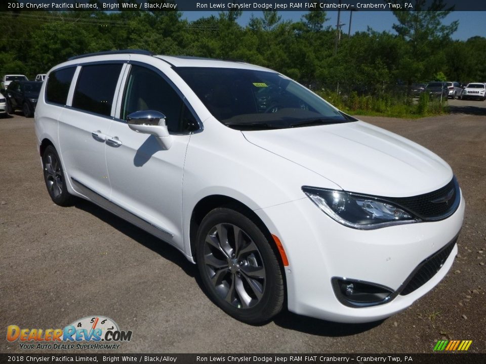 2018 Chrysler Pacifica Limited Bright White / Black/Alloy Photo #7