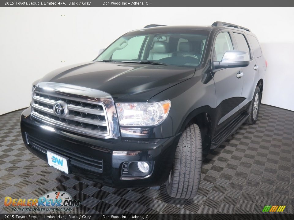 2015 Toyota Sequoia Limited 4x4 Black / Gray Photo #9