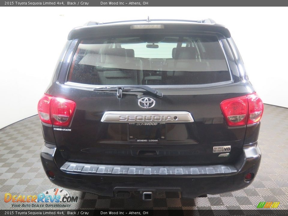 2015 Toyota Sequoia Limited 4x4 Black / Gray Photo #13