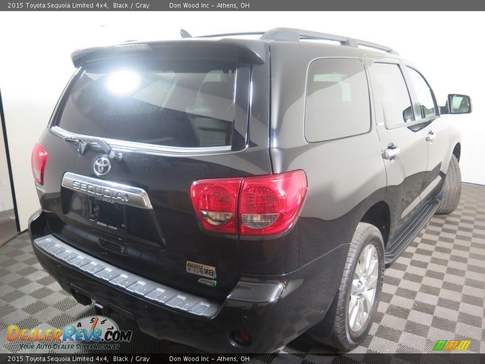 2015 Toyota Sequoia Limited 4x4 Black / Gray Photo #14