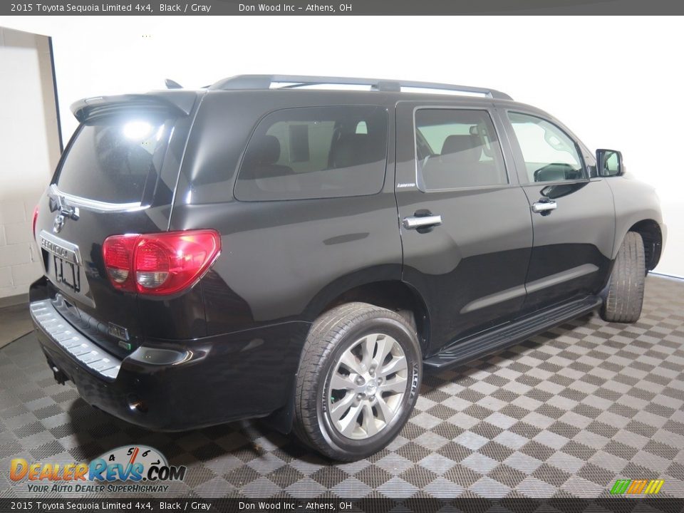 2015 Toyota Sequoia Limited 4x4 Black / Gray Photo #15
