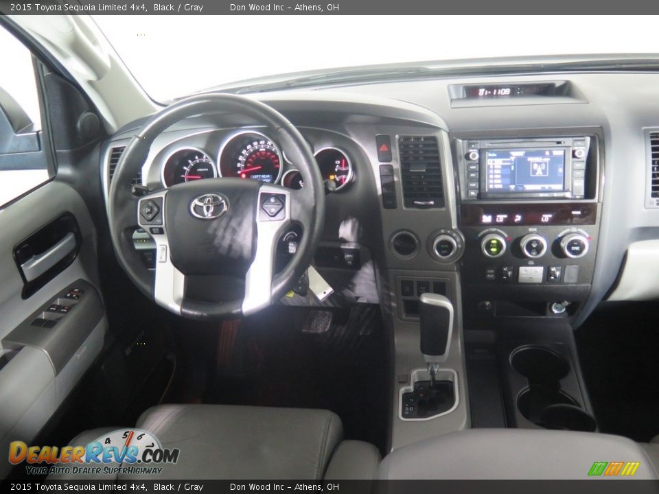 2015 Toyota Sequoia Limited 4x4 Black / Gray Photo #16