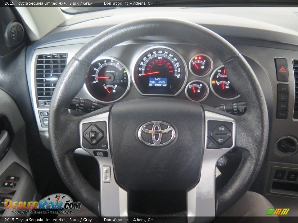 2015 Toyota Sequoia Limited 4x4 Black / Gray Photo #19