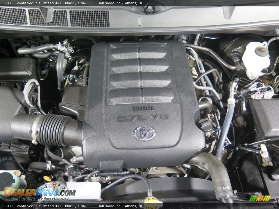 2015 Toyota Sequoia Limited 4x4 Black / Gray Photo #34