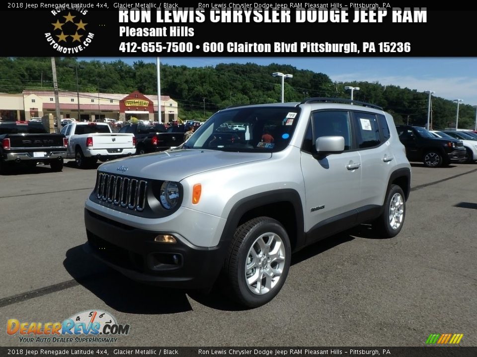 2018 Jeep Renegade Latitude 4x4 Glacier Metallic / Black Photo #1