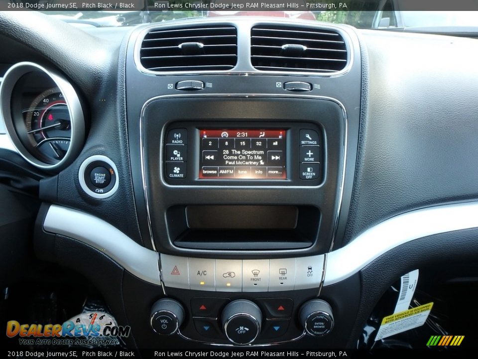 2018 Dodge Journey SE Pitch Black / Black Photo #15