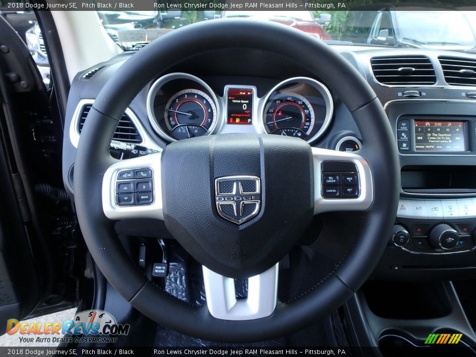 2018 Dodge Journey SE Pitch Black / Black Photo #19