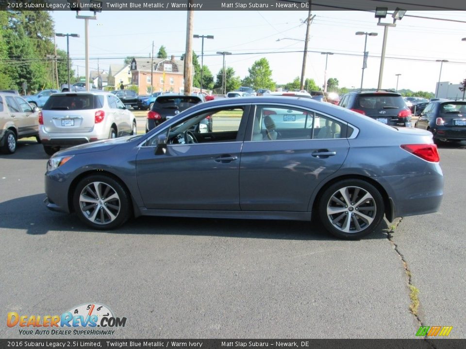 2016 Subaru Legacy 2.5i Limited Twilight Blue Metallic / Warm Ivory Photo #9