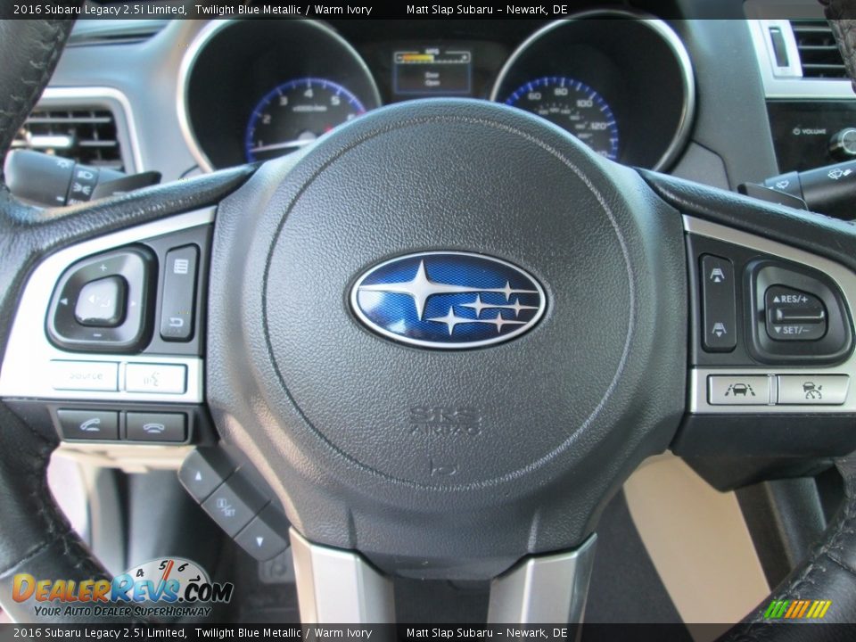 2016 Subaru Legacy 2.5i Limited Twilight Blue Metallic / Warm Ivory Photo #11