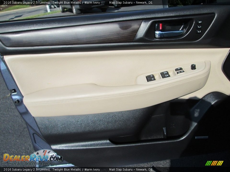 2016 Subaru Legacy 2.5i Limited Twilight Blue Metallic / Warm Ivory Photo #14