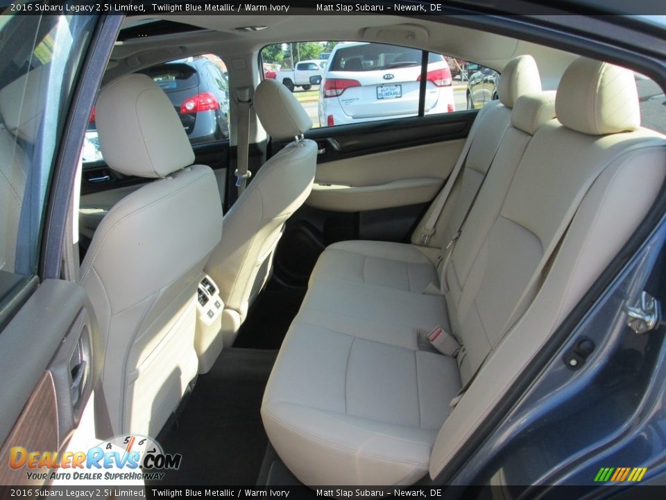 2016 Subaru Legacy 2.5i Limited Twilight Blue Metallic / Warm Ivory Photo #22