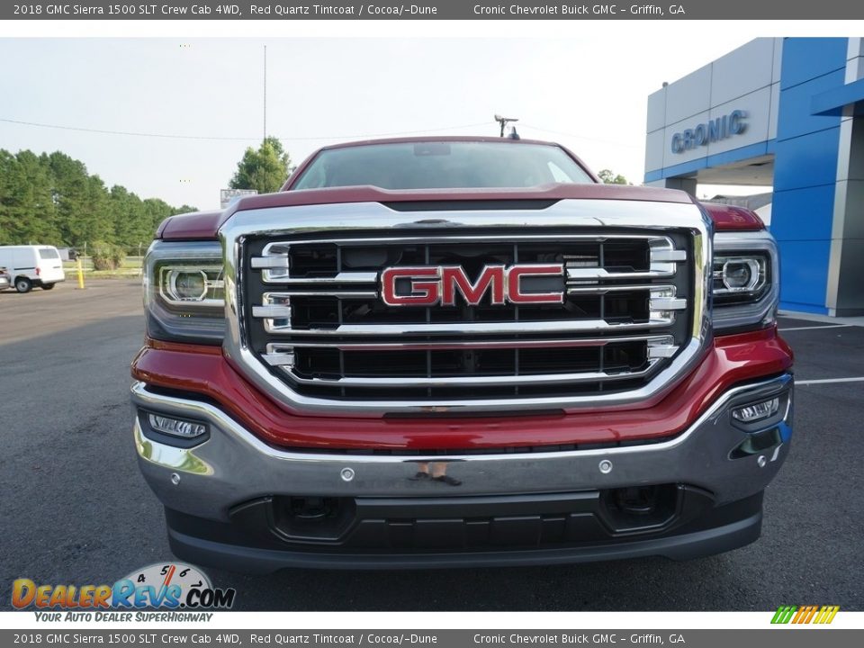 2018 GMC Sierra 1500 SLT Crew Cab 4WD Red Quartz Tintcoat / Cocoa/­Dune Photo #2