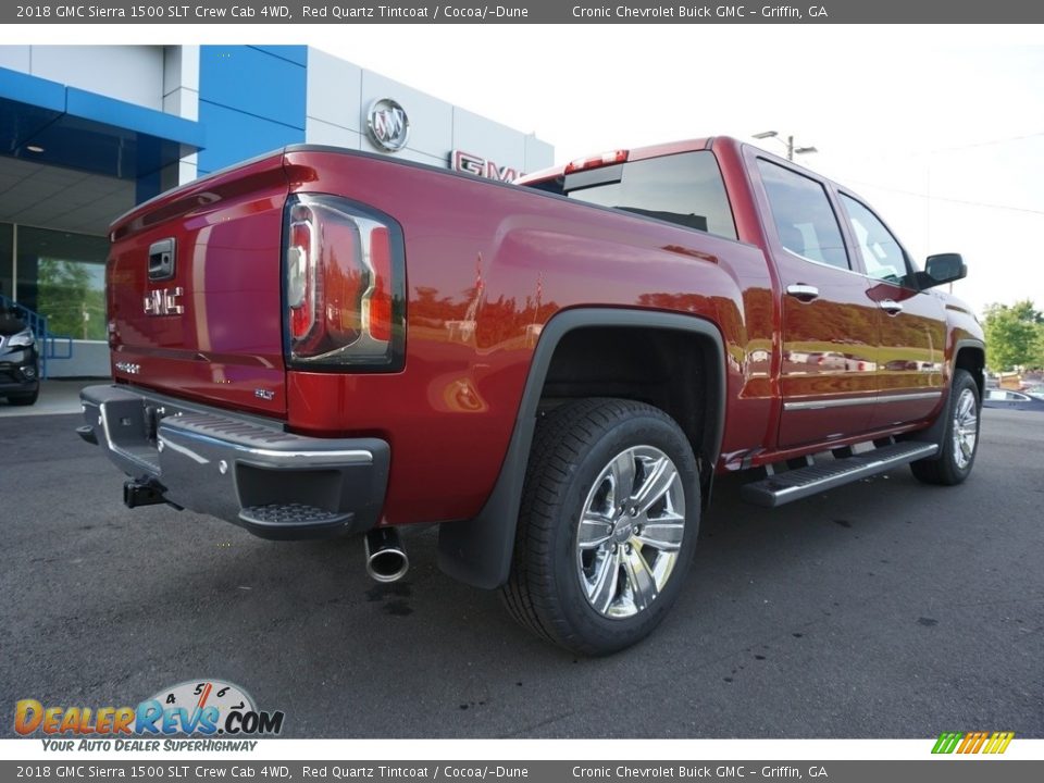 2018 GMC Sierra 1500 SLT Crew Cab 4WD Red Quartz Tintcoat / Cocoa/­Dune Photo #11