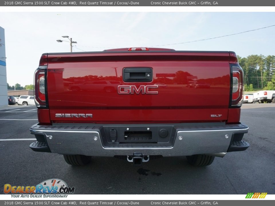 2018 GMC Sierra 1500 SLT Crew Cab 4WD Red Quartz Tintcoat / Cocoa/­Dune Photo #12