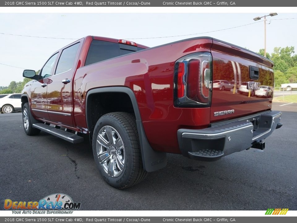 2018 GMC Sierra 1500 SLT Crew Cab 4WD Red Quartz Tintcoat / Cocoa/­Dune Photo #13