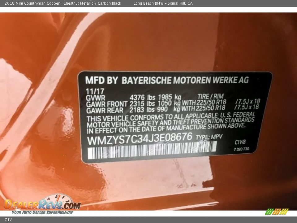 Mini Color Code C1V Chestnut Metallic