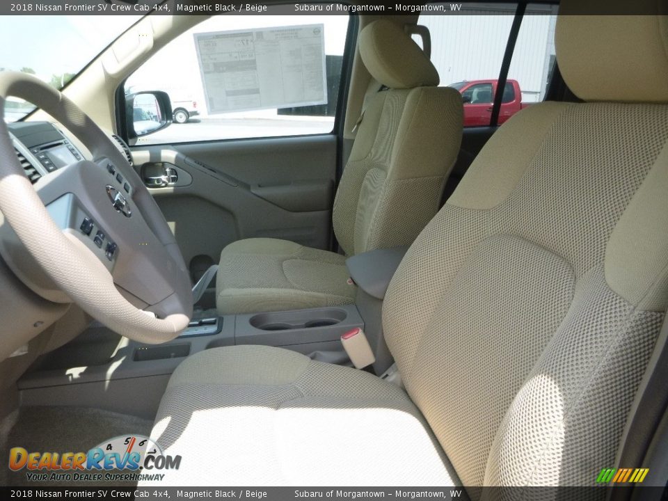 2018 Nissan Frontier SV Crew Cab 4x4 Magnetic Black / Beige Photo #13