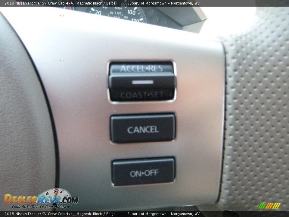 2018 Nissan Frontier SV Crew Cab 4x4 Magnetic Black / Beige Photo #18
