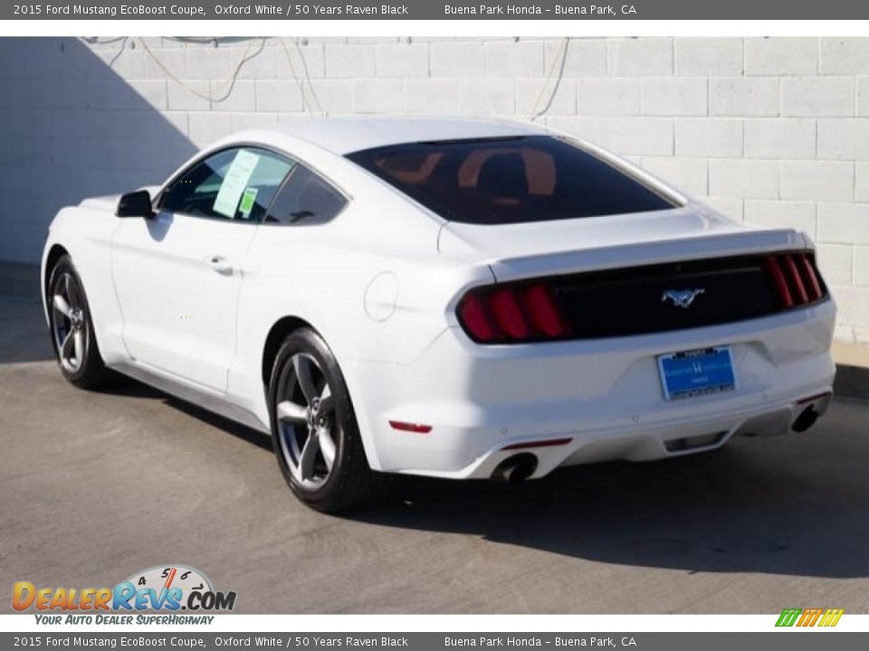 2015 Ford Mustang EcoBoost Coupe Oxford White / 50 Years Raven Black Photo #2