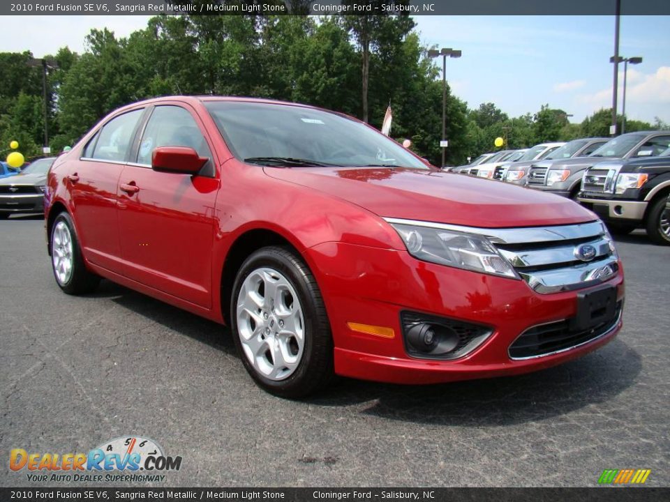2010 Ford Fusion SE V6 Sangria Red Metallic / Medium Light Stone Photo #1
