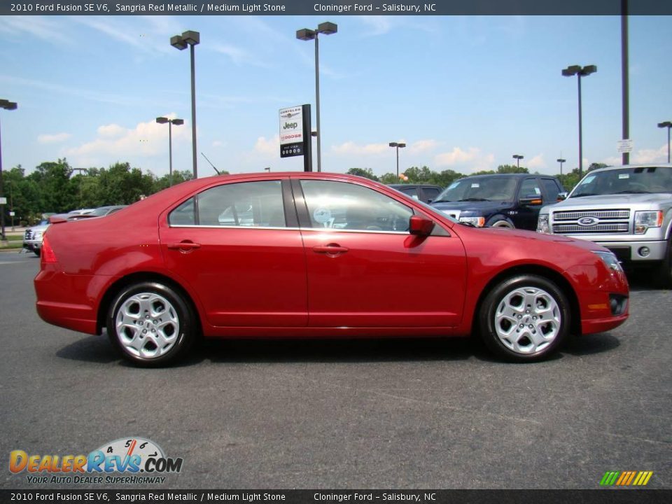 2010 Ford Fusion SE V6 Sangria Red Metallic / Medium Light Stone Photo #2