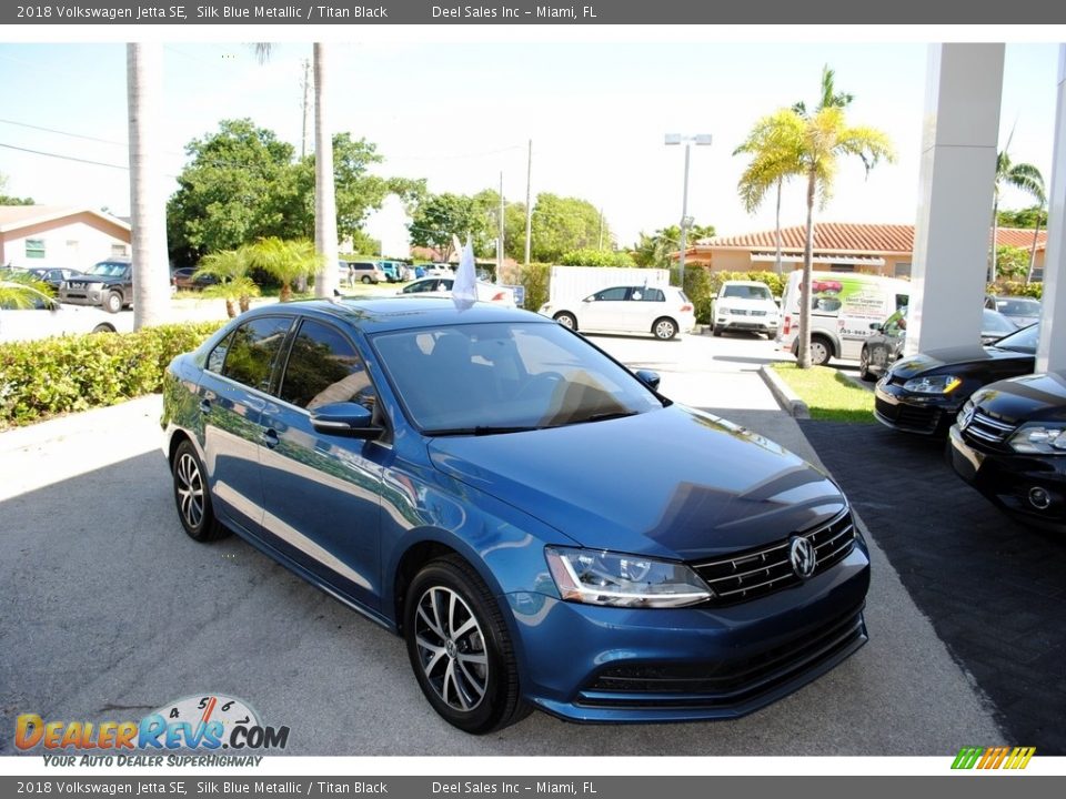 2018 Volkswagen Jetta SE Silk Blue Metallic / Titan Black Photo #1