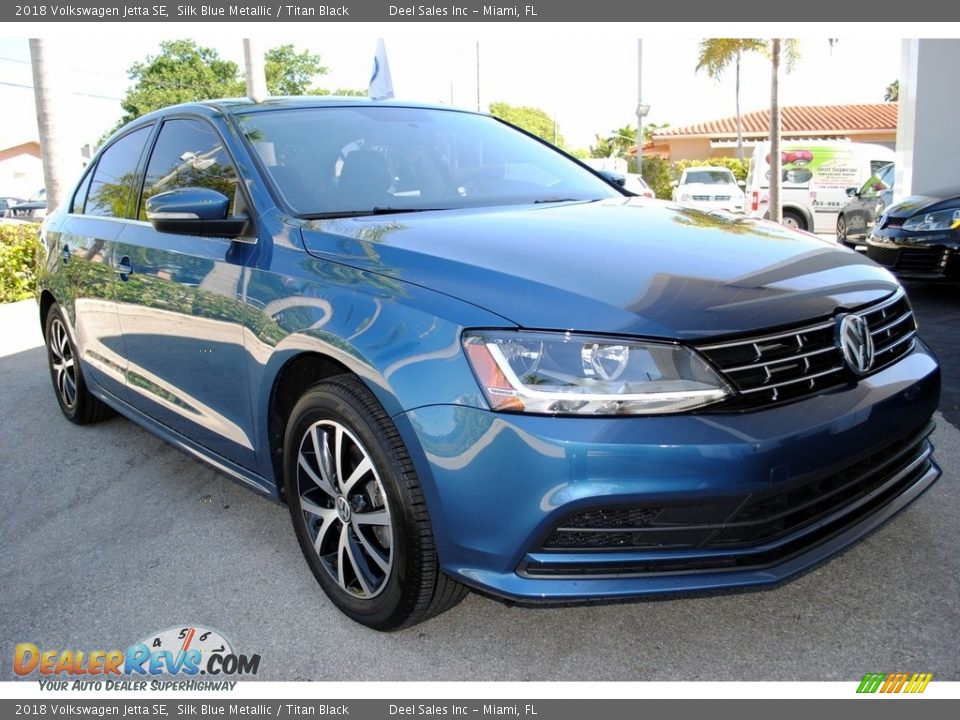2018 Volkswagen Jetta SE Silk Blue Metallic / Titan Black Photo #2