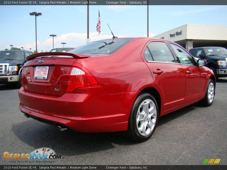 2010 Ford Fusion SE V6 Sangria Red Metallic / Medium Light Stone Photo #3