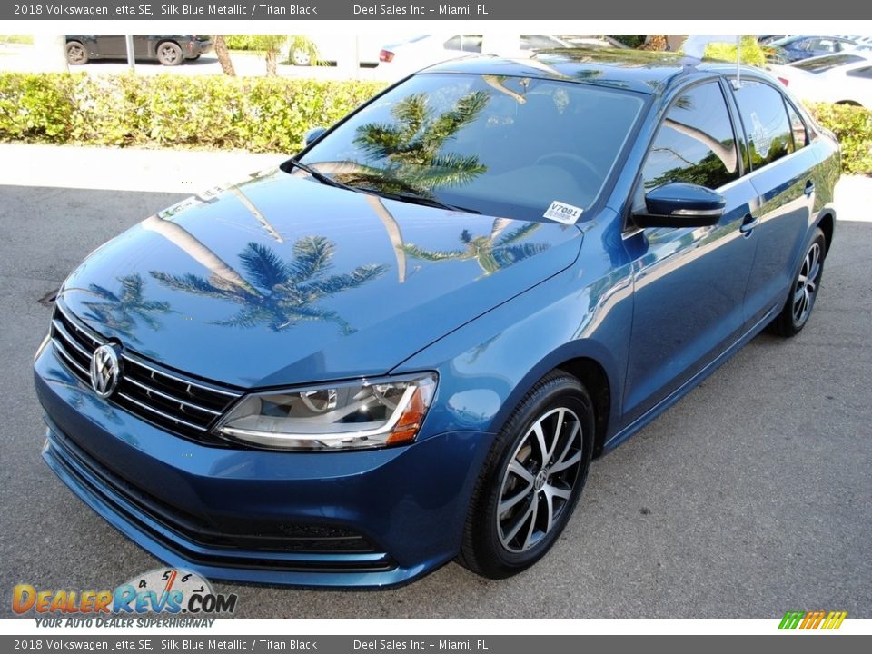2018 Volkswagen Jetta SE Silk Blue Metallic / Titan Black Photo #4